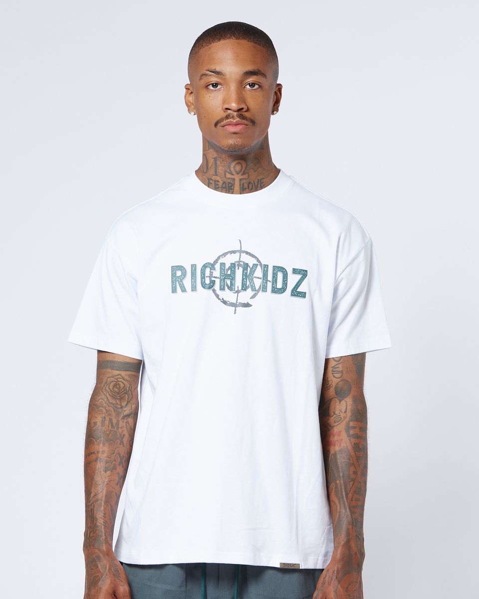 Rich target tee in white