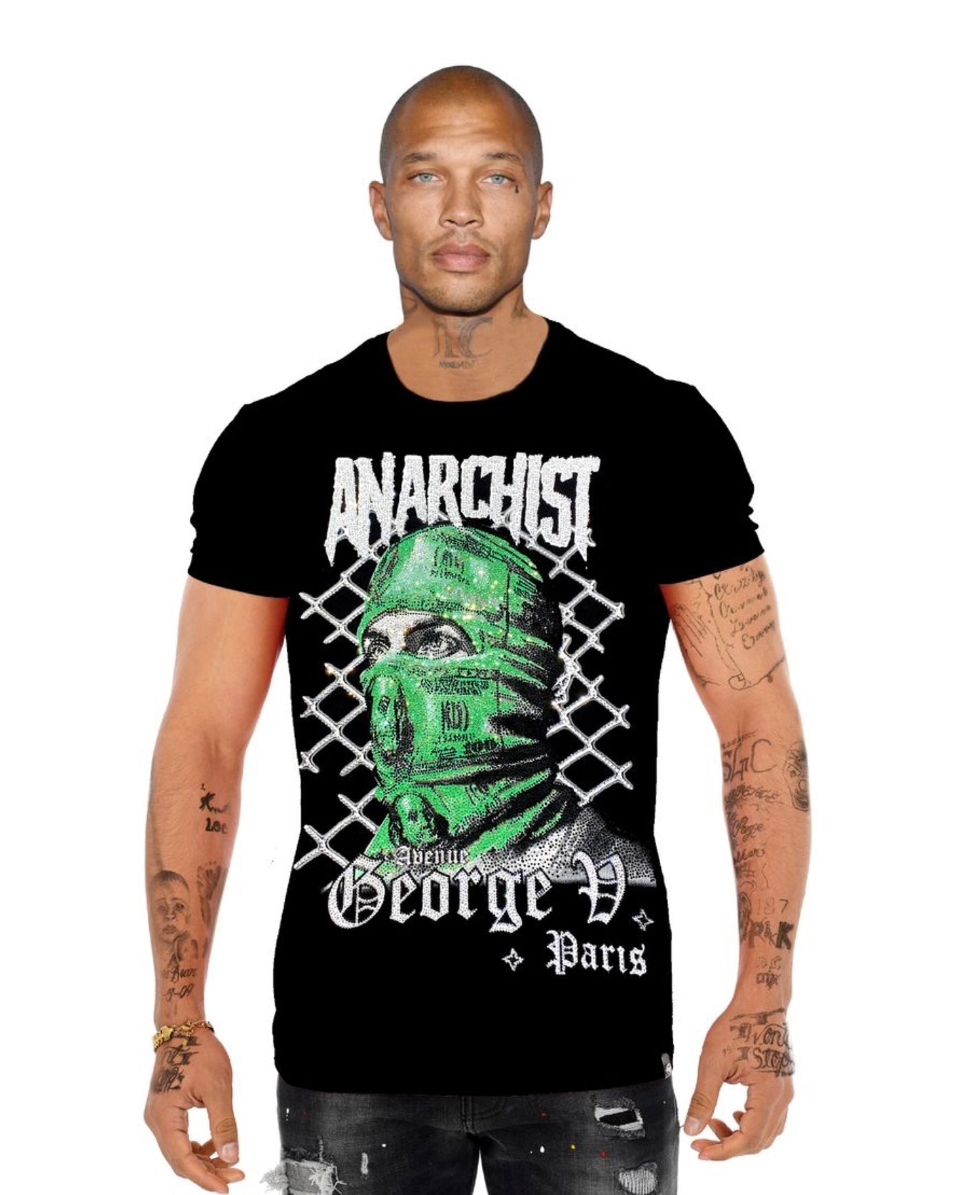 anarchist tshirt in black