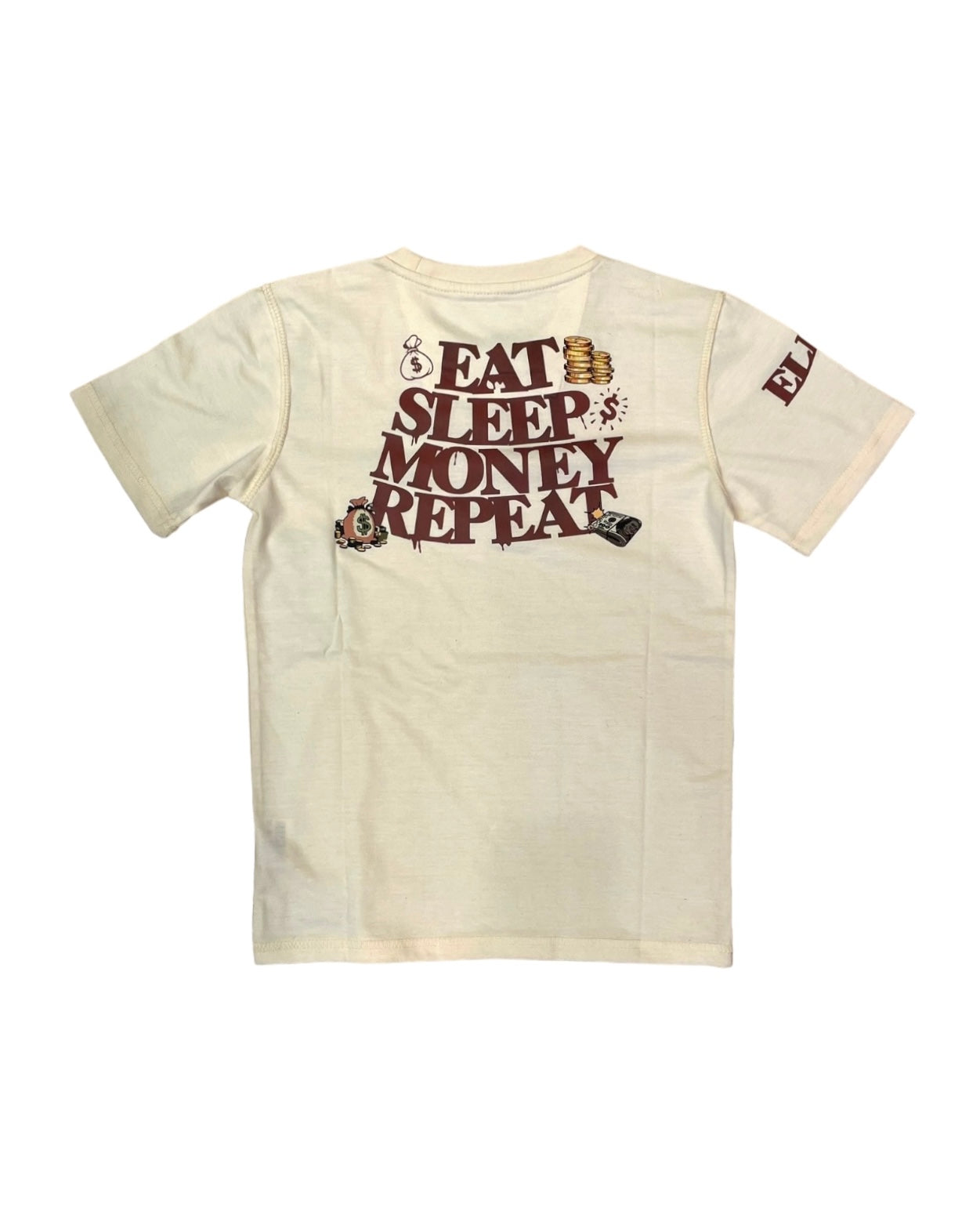 boys eat sleep money repeat beige tshirt