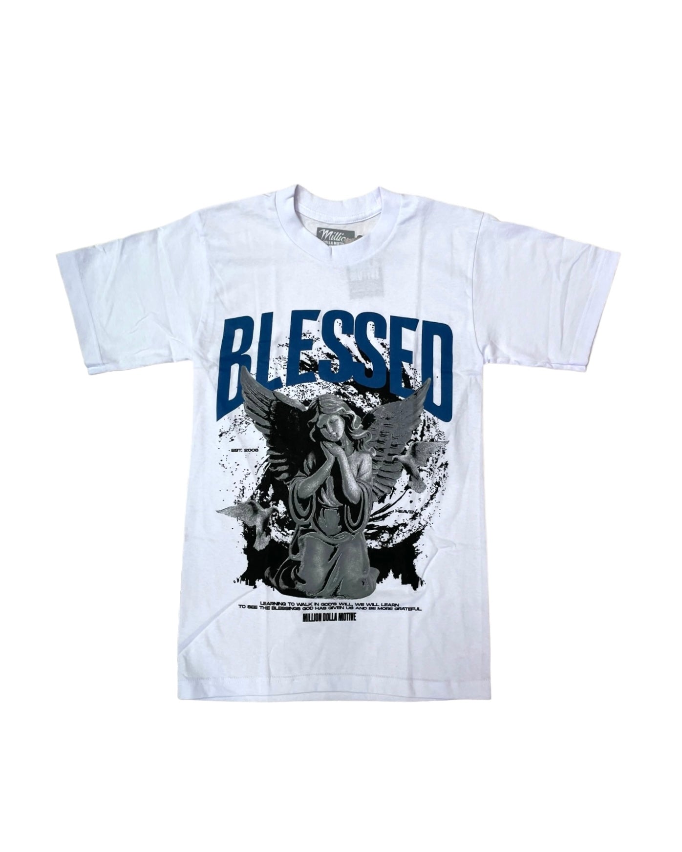 blessed angel 2.0 graphic tee in white