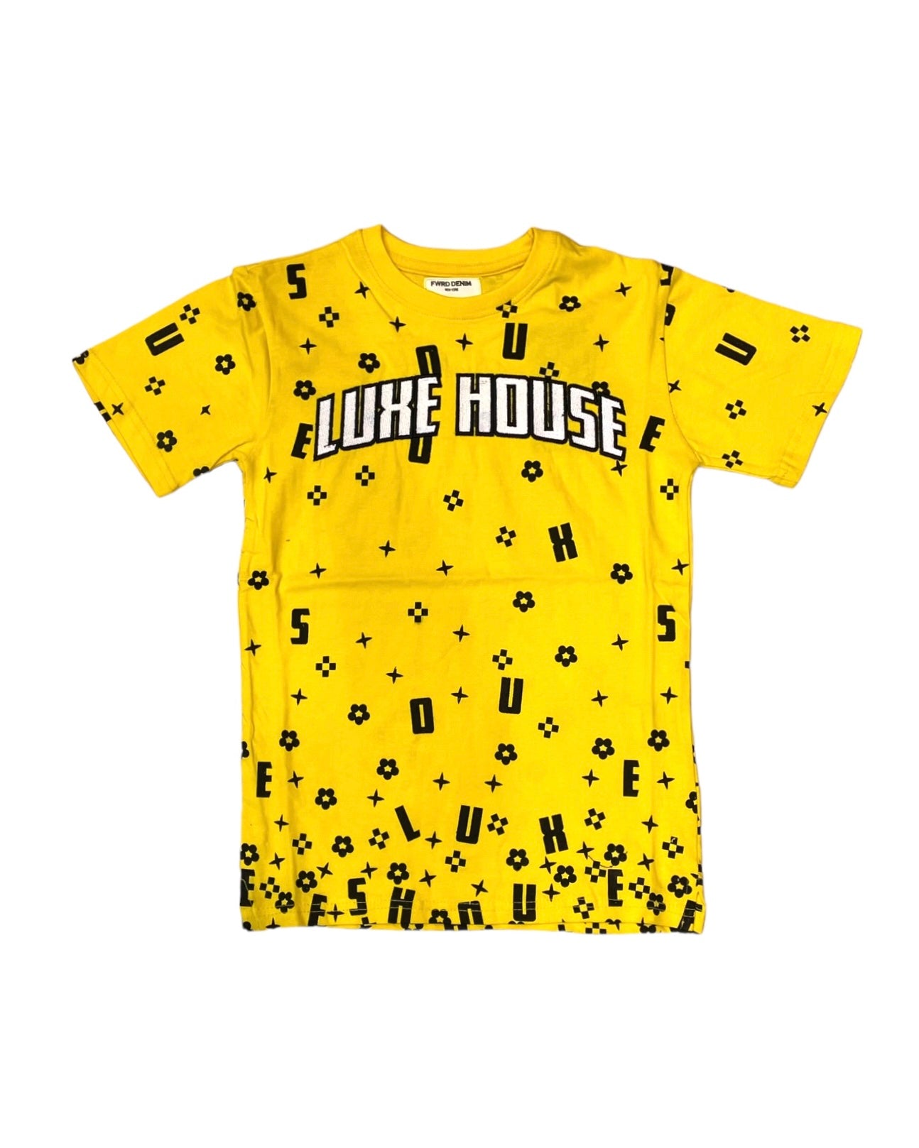 junior boys logo all over tshirt yellow