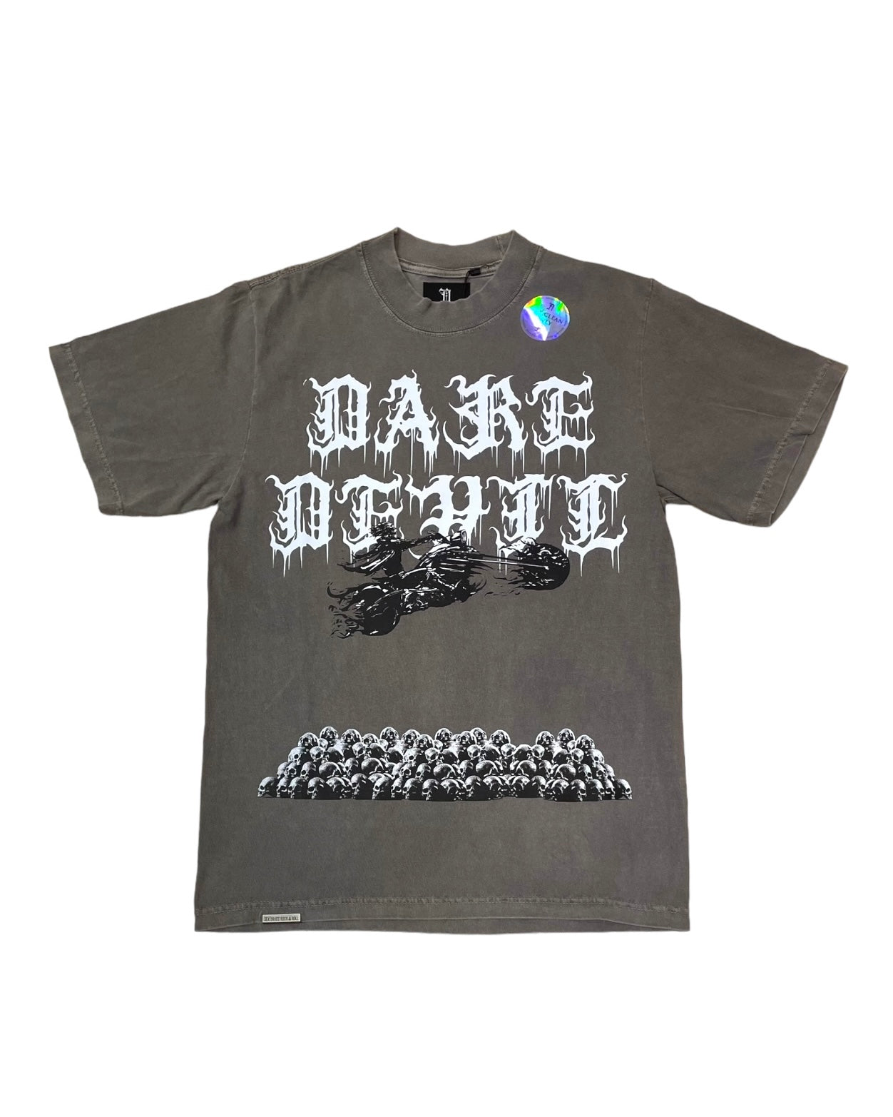 dare devil graphic tshirt in grey 
