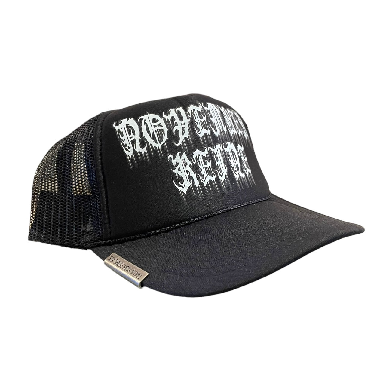 dare devil trucker hat in black