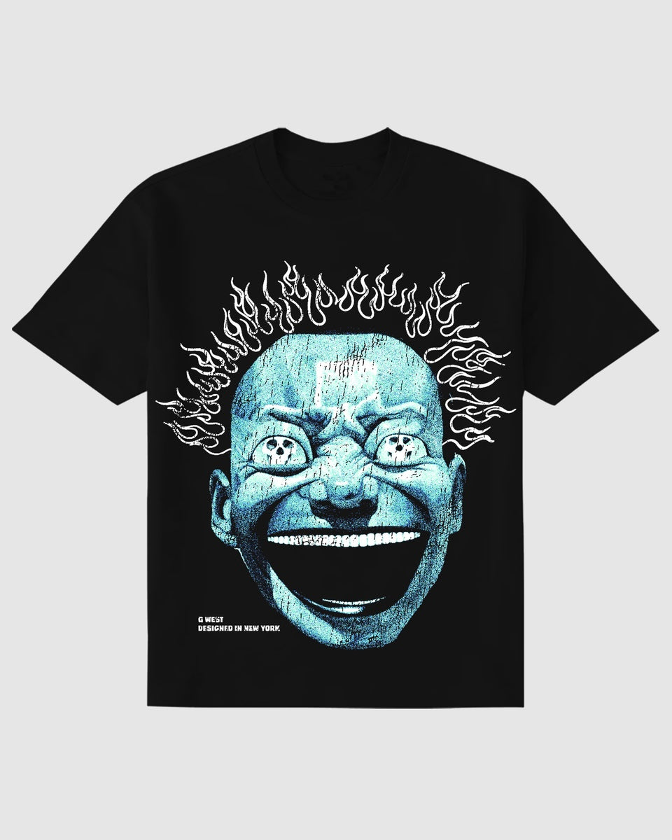 electrical einstein graphic tee in black