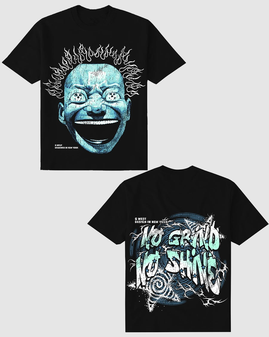 electrical einstein graphic tee in black