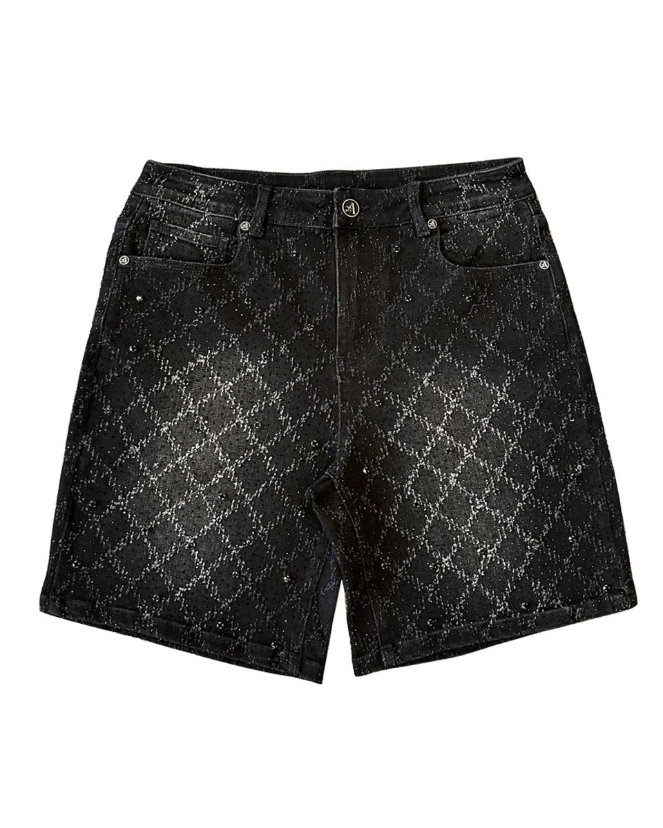 gemstone jorts in black wash by almost someday