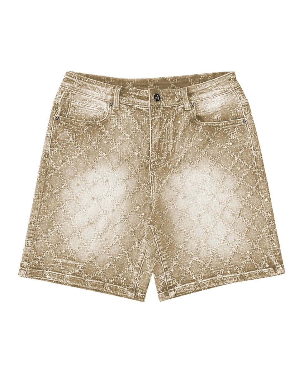 gemstone jorts in tan wash by almost someday