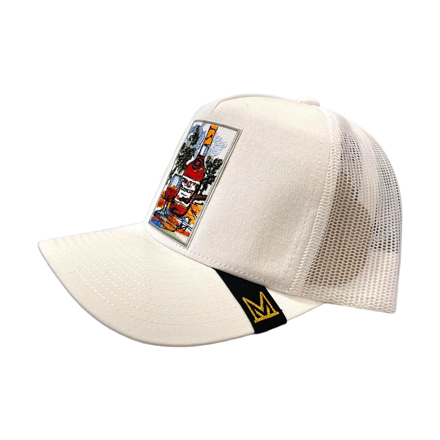 henny time trucker hat in white 