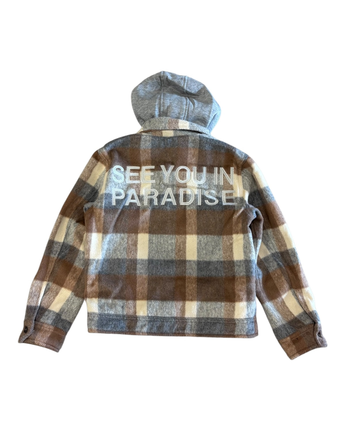 Junior's Hooded Flannel Shirt