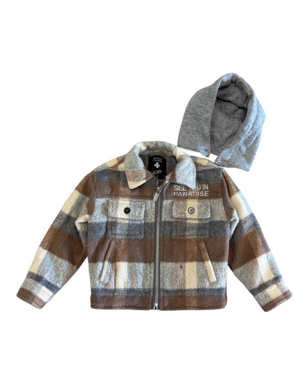 Toddler's Hooded Flannel Shirt
