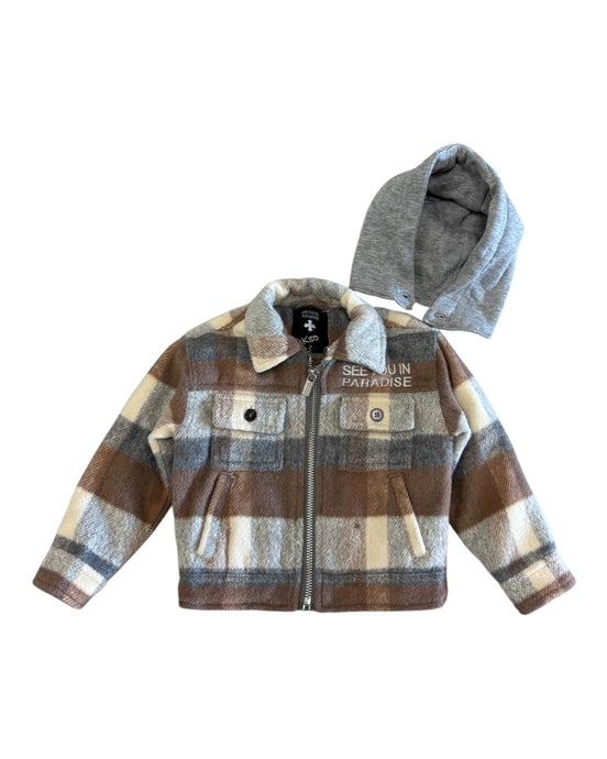 Toddler's Hooded Flannel Shirt