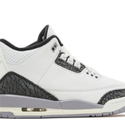 grade school jordan retro 3’s cement grey 2024