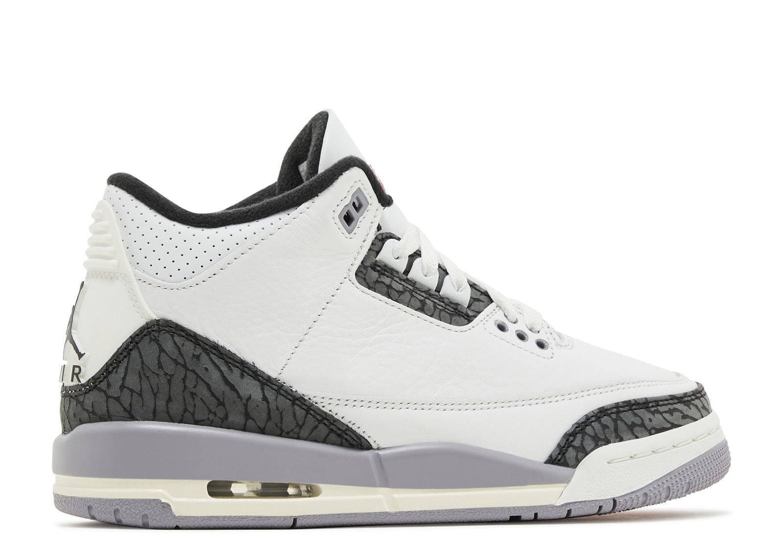 grade school jordan retro 3’s cement grey 2024