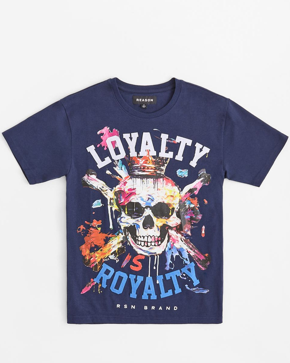 Reason loyalty tee in navy 