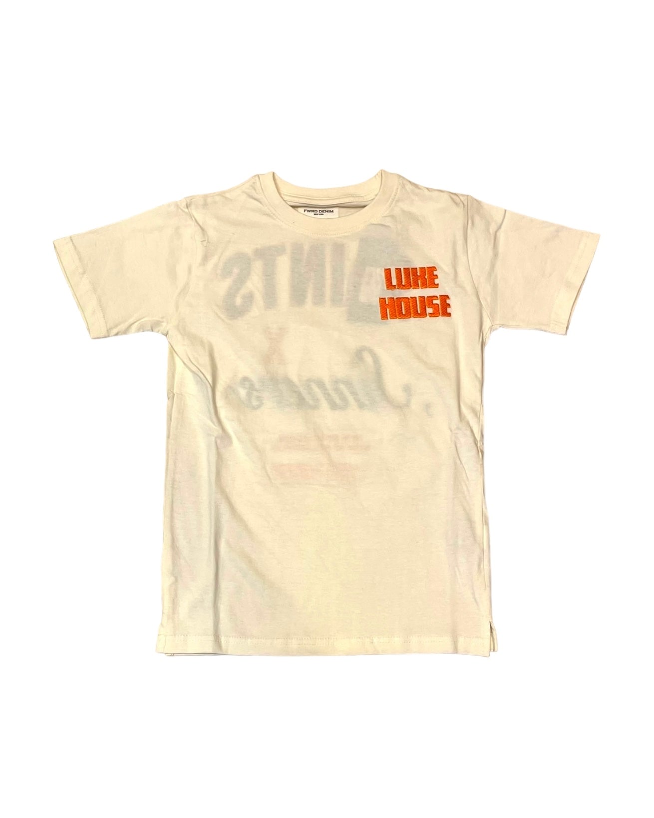 natural x orange junior boys luxe house tshirt