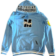 Light blue hoodie with 'MEPHEES' text and 'M' logo on a white background