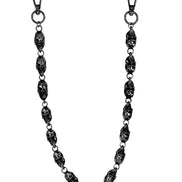 Black SKULL chain with metal clasps on a white background