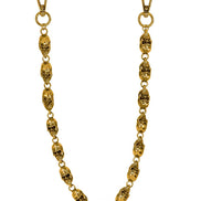 Gold chain with clasp on a white background