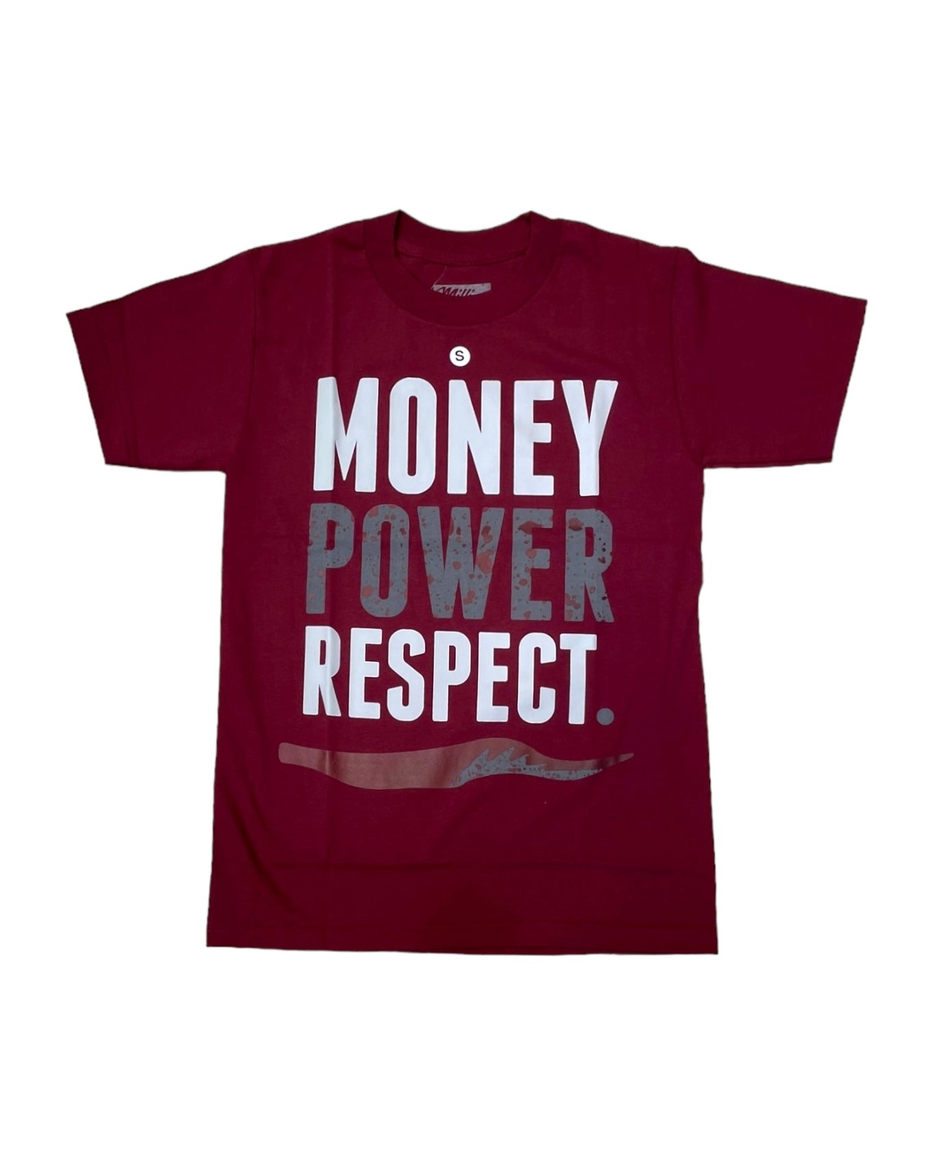 Money power Respect tee in burgundy