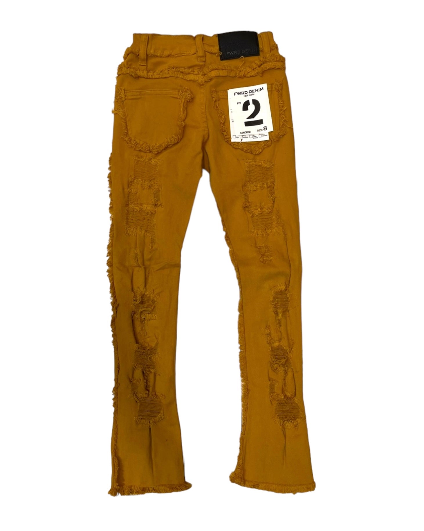 junior boys no end stacked jeans in timber