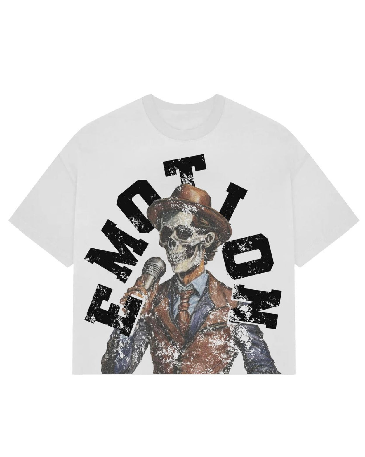 mixed emotions performer graphic tshirt in white