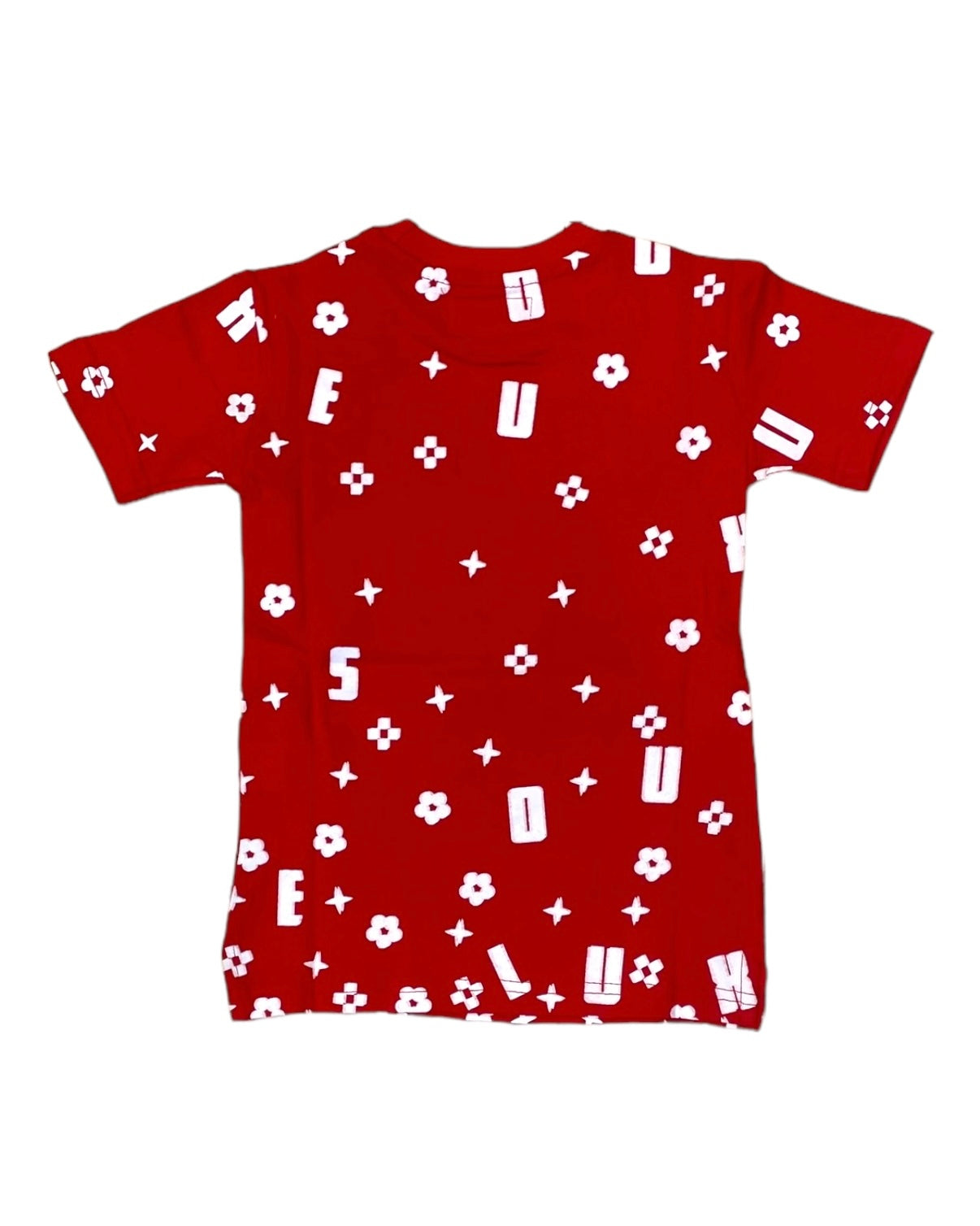 toddlers red logo embossed tshirt