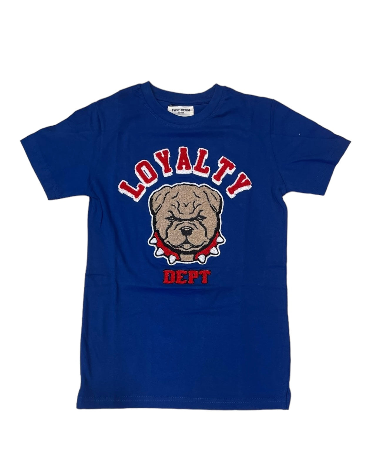 royal blue loyalty dept. tee for junior boys