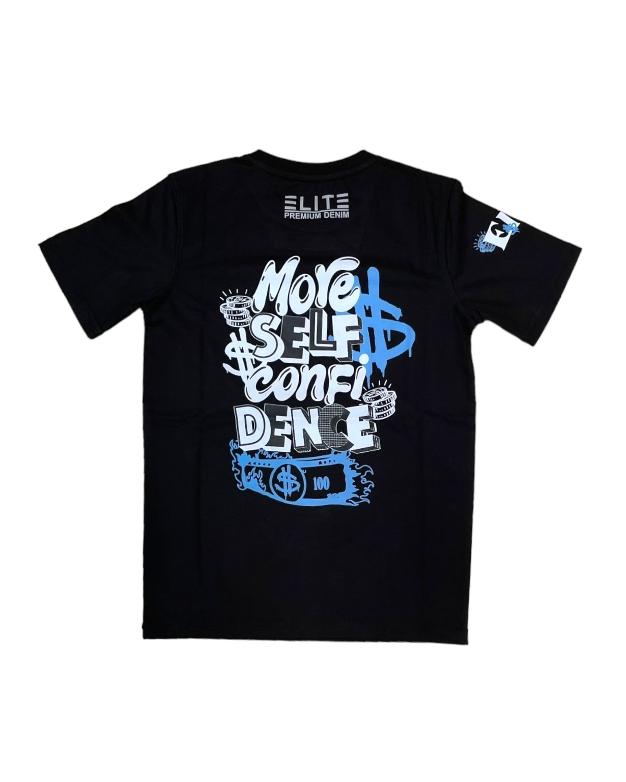 junior boys more self confidence tee in black