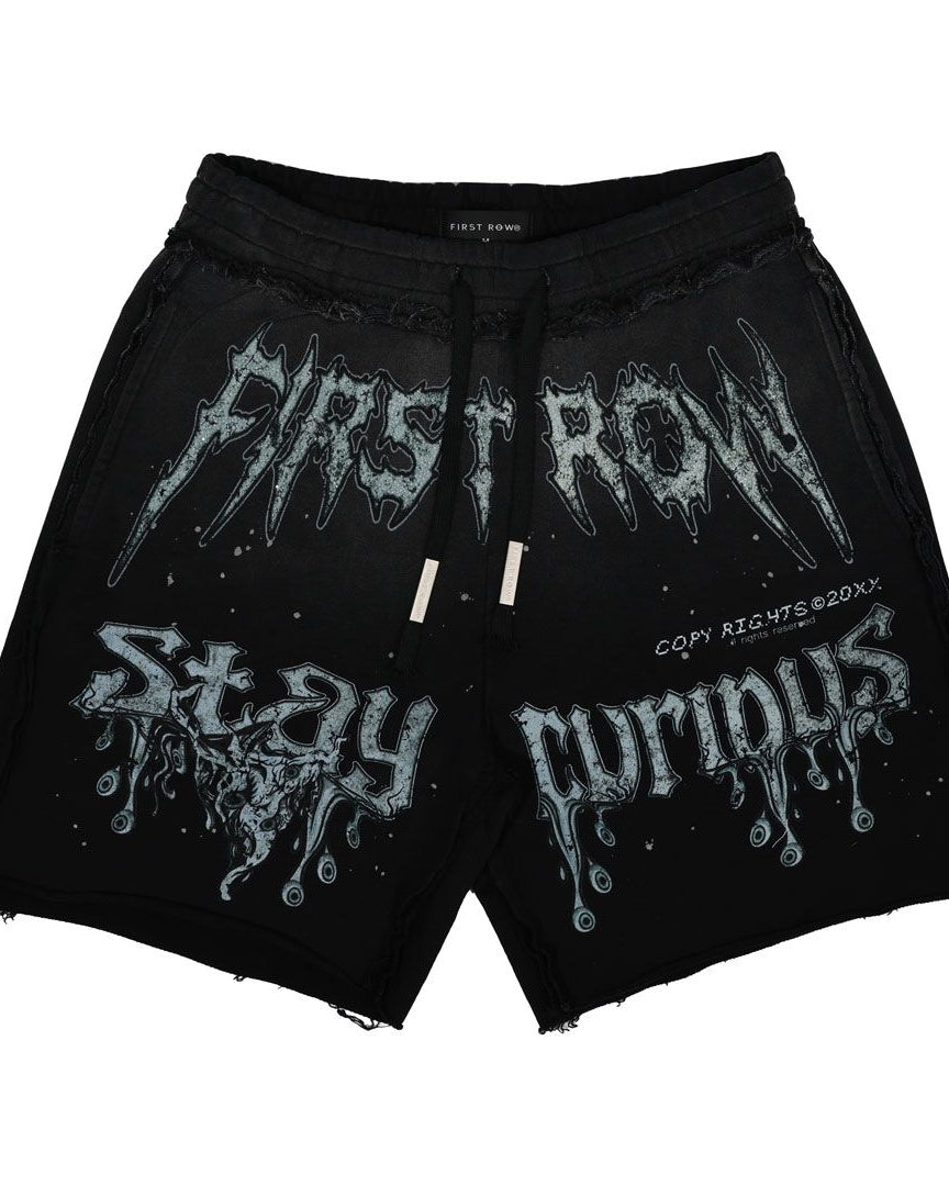 first row stay curious shorts in black