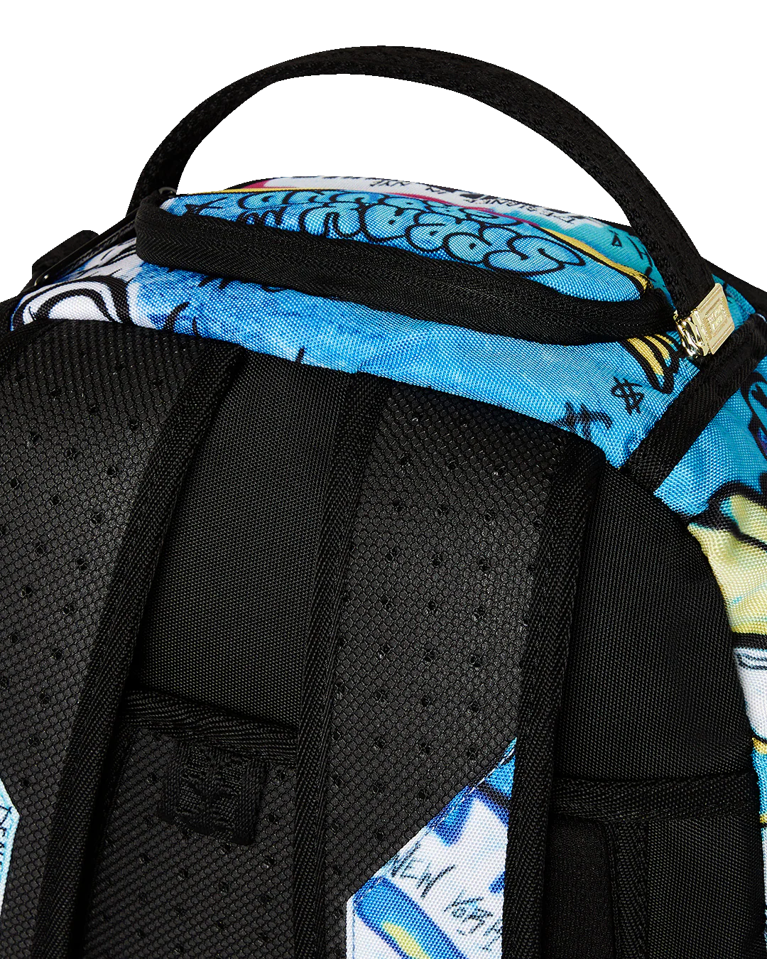Backpack with colorful design on a white background
