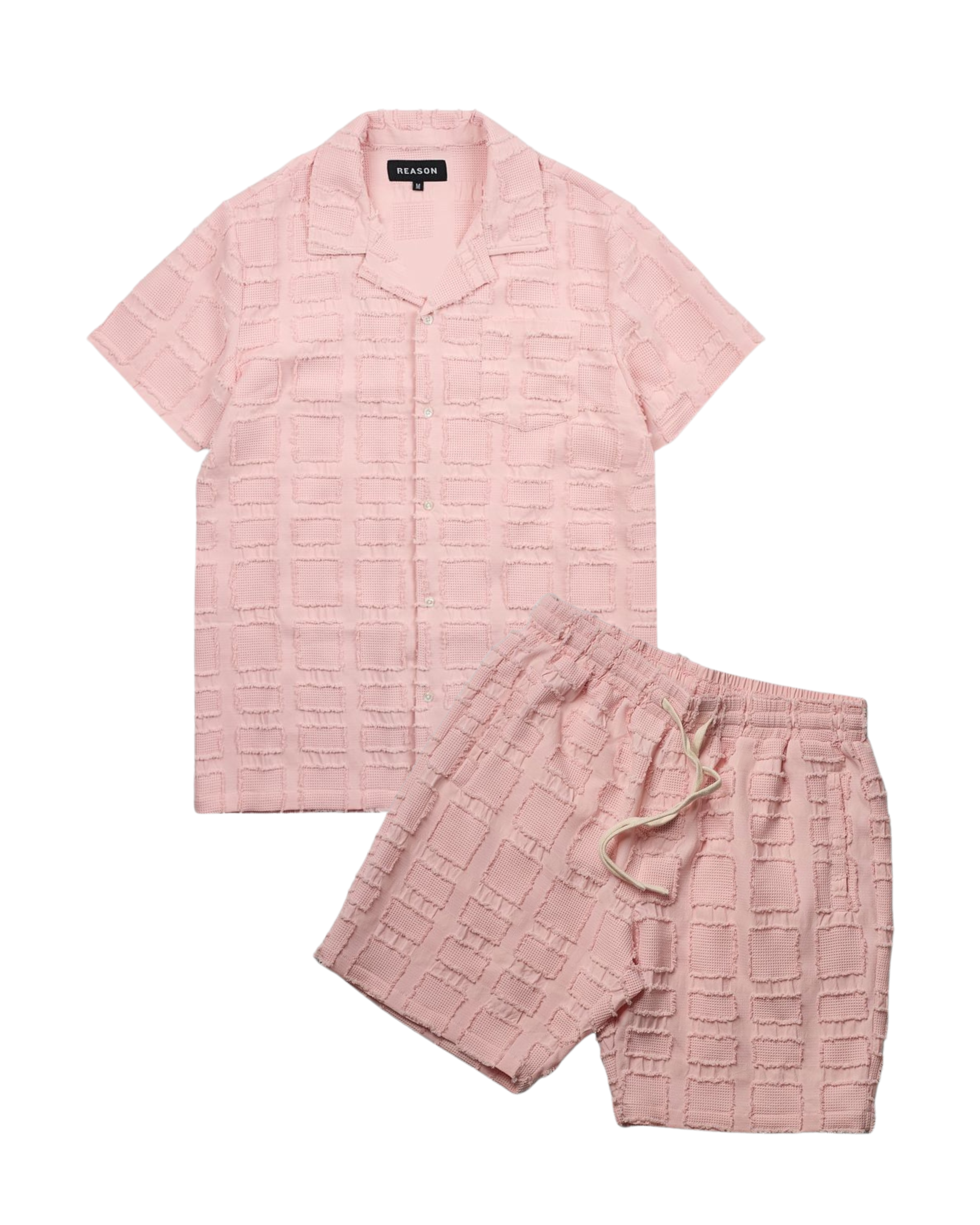 Reason textured set in pink 