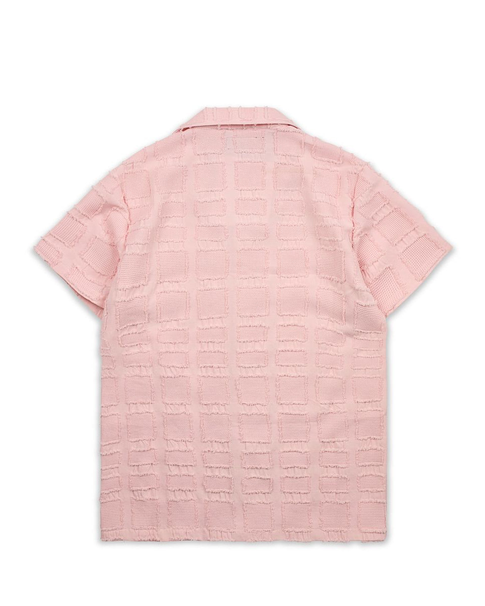 Reason textured shirt in pink 