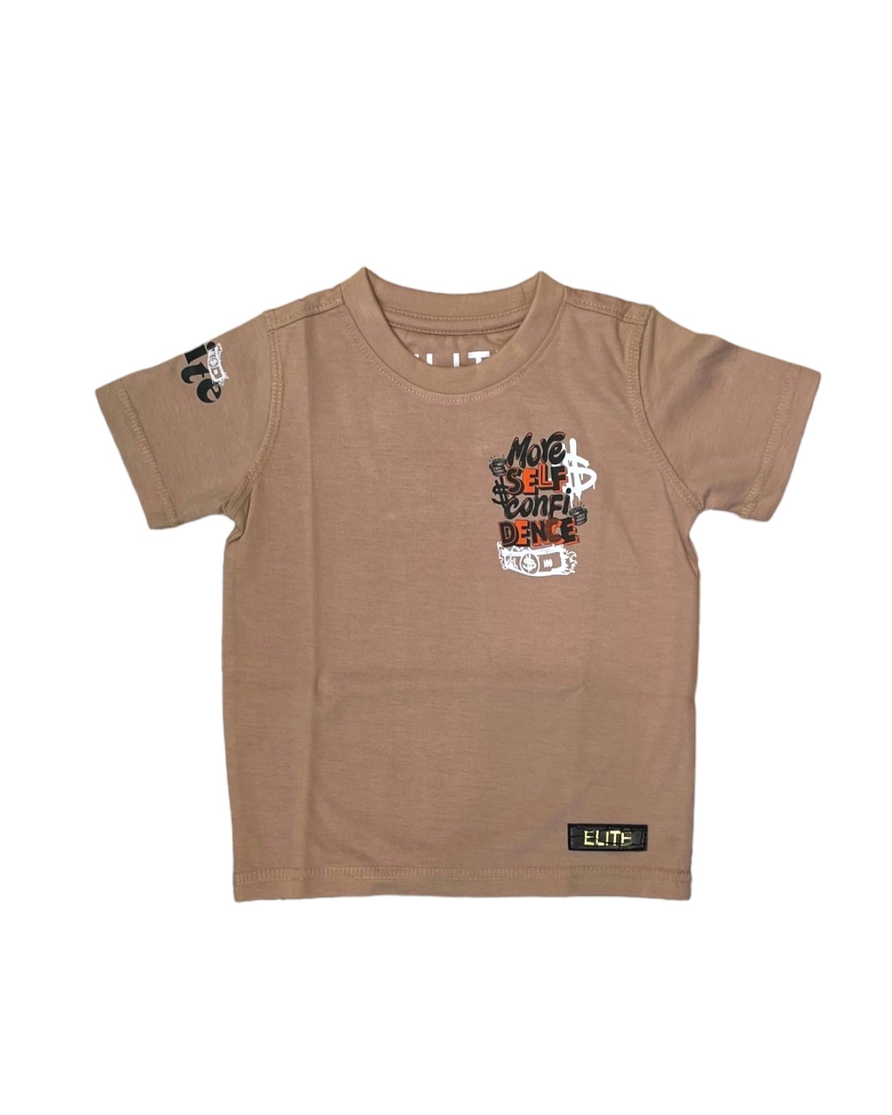 toddler more self confidence tee in beige
