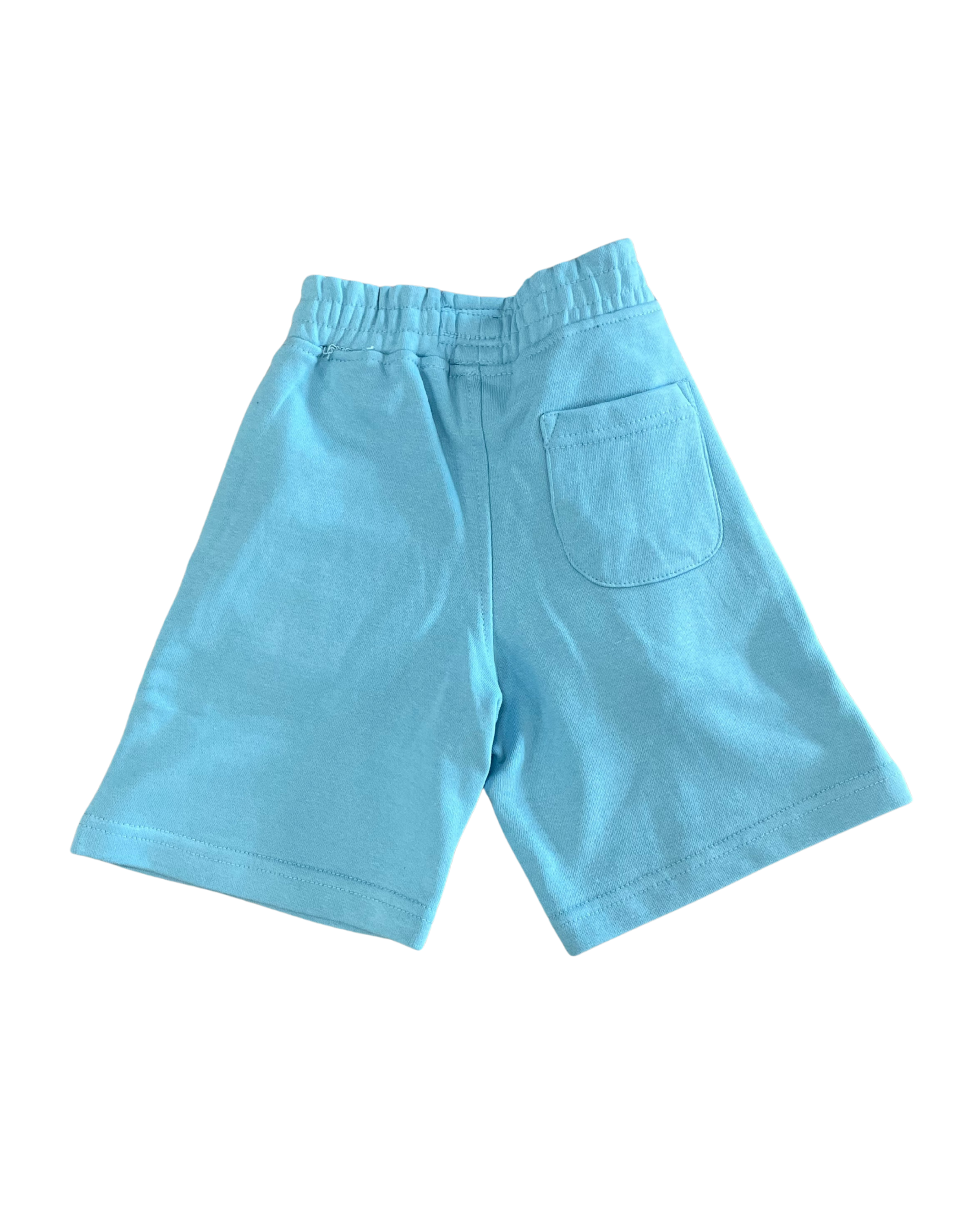 Light blue shorts on a white background