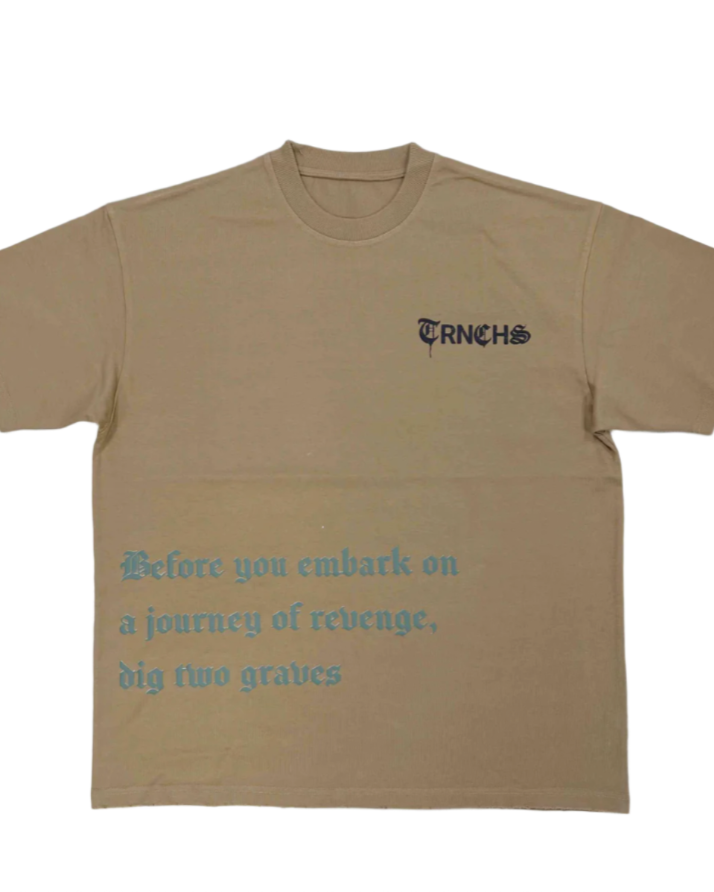 trnchs two graves tee in khaki 