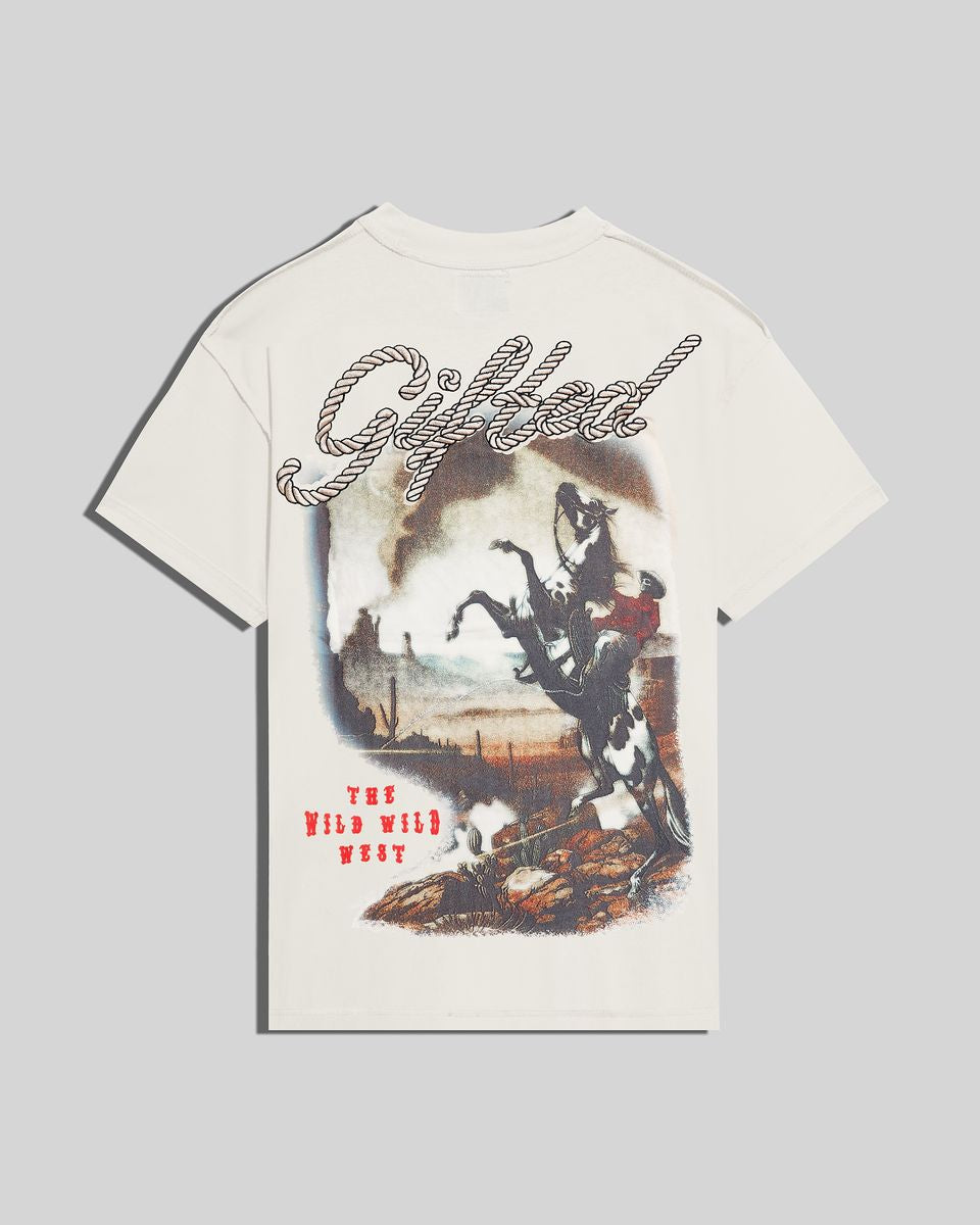 wild west graphic tee gftd in bone