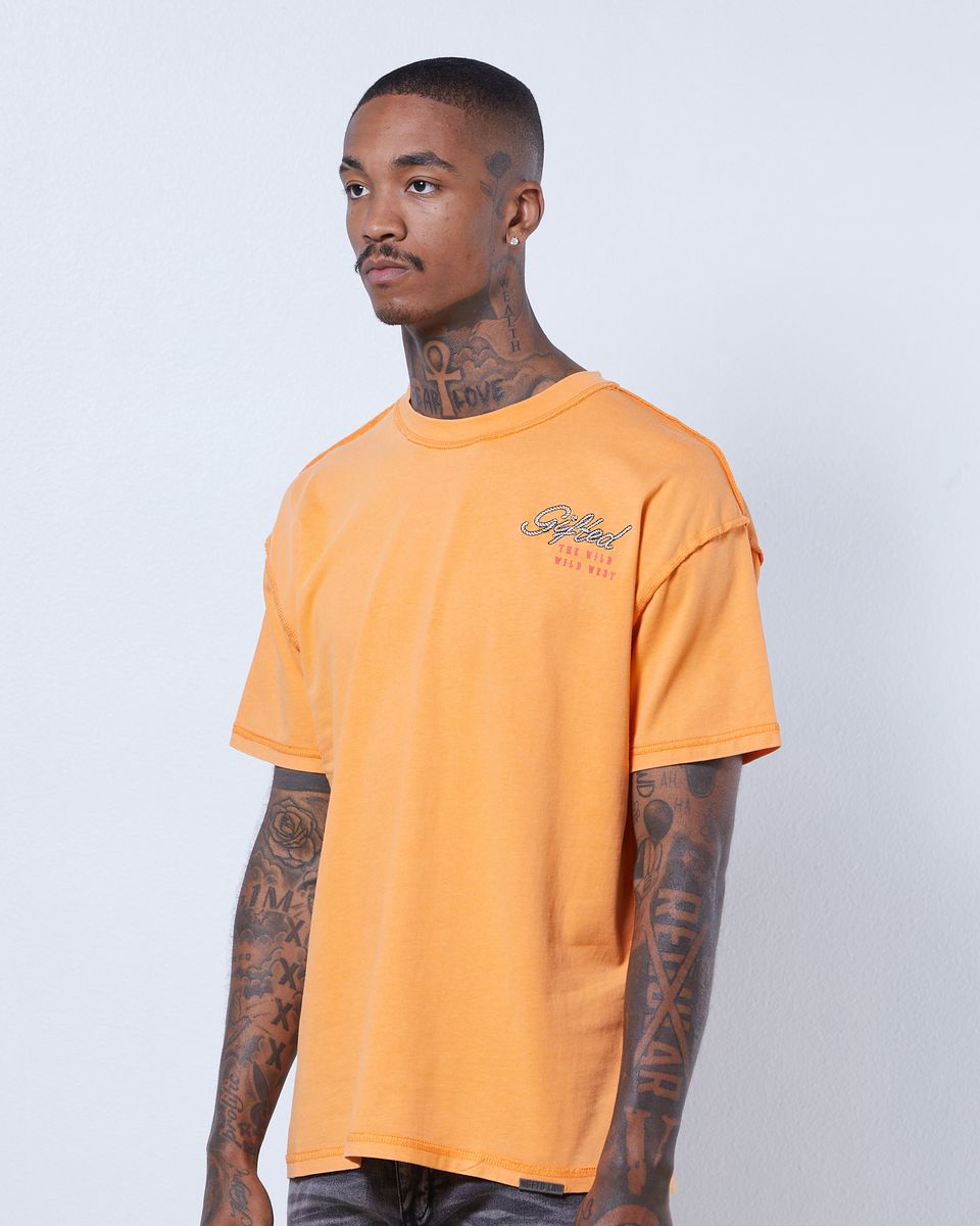 wild west graphic tee orange 