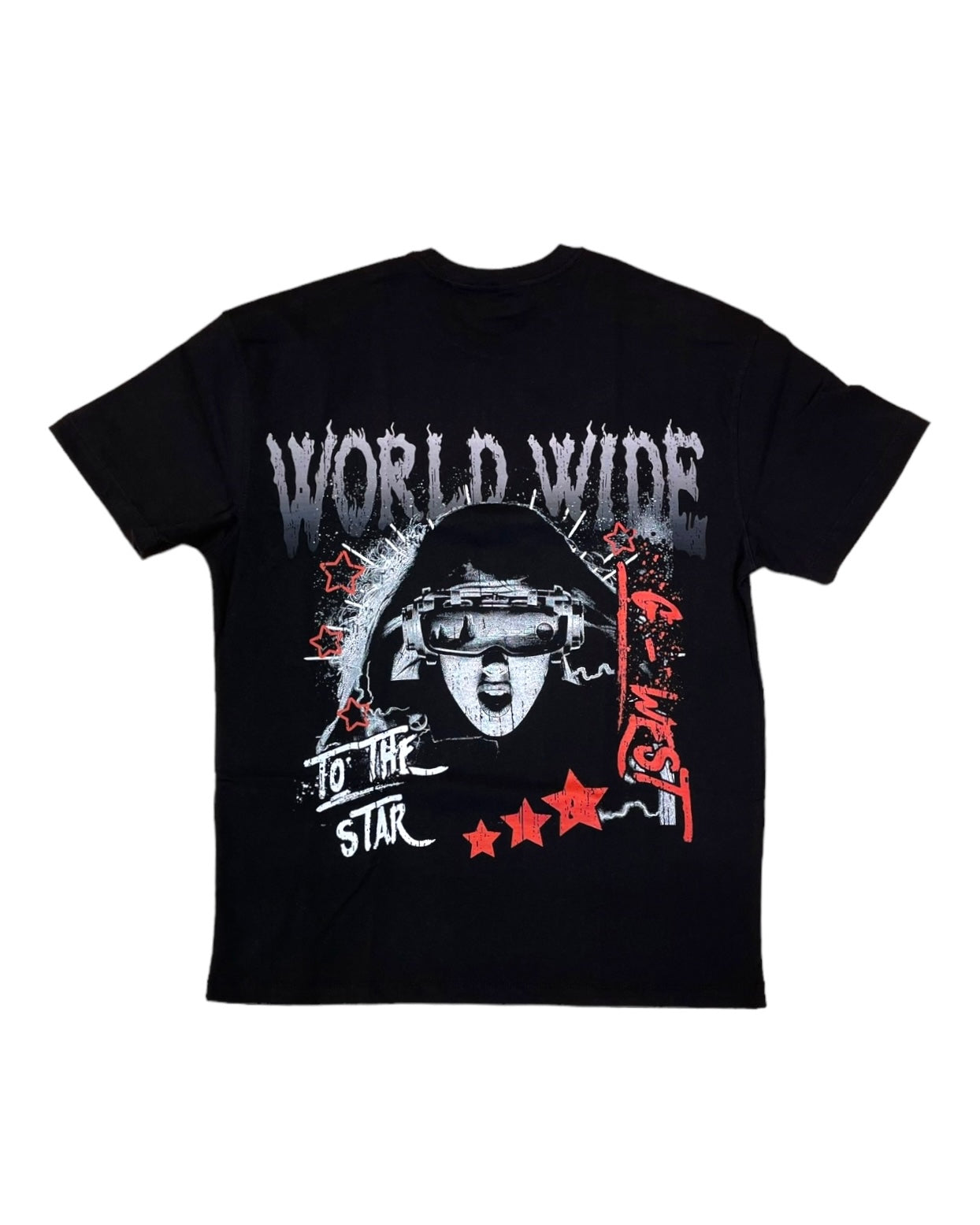 g. west world wide graphic tshirt in black 