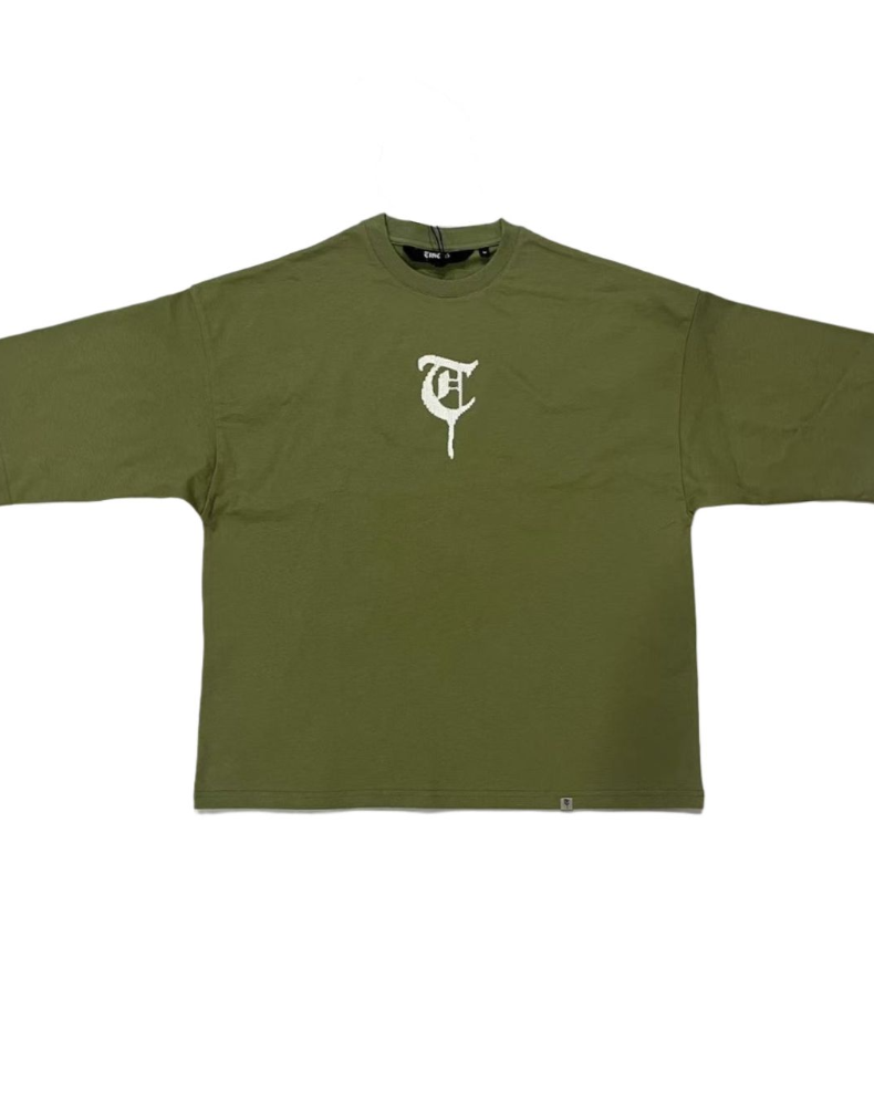 yakhaf trnchs tee in olive green