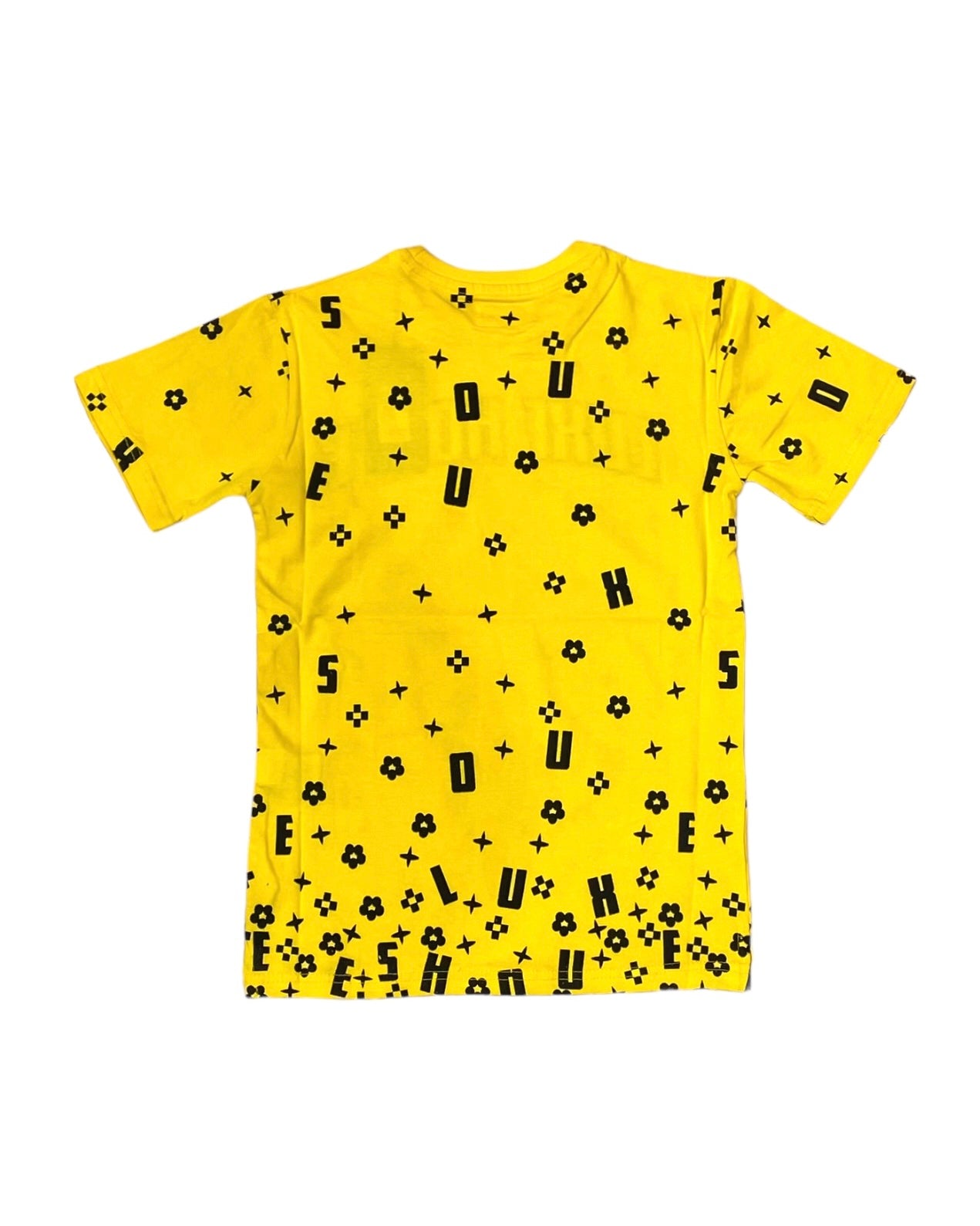 junior boys logo all over tshirt yellow