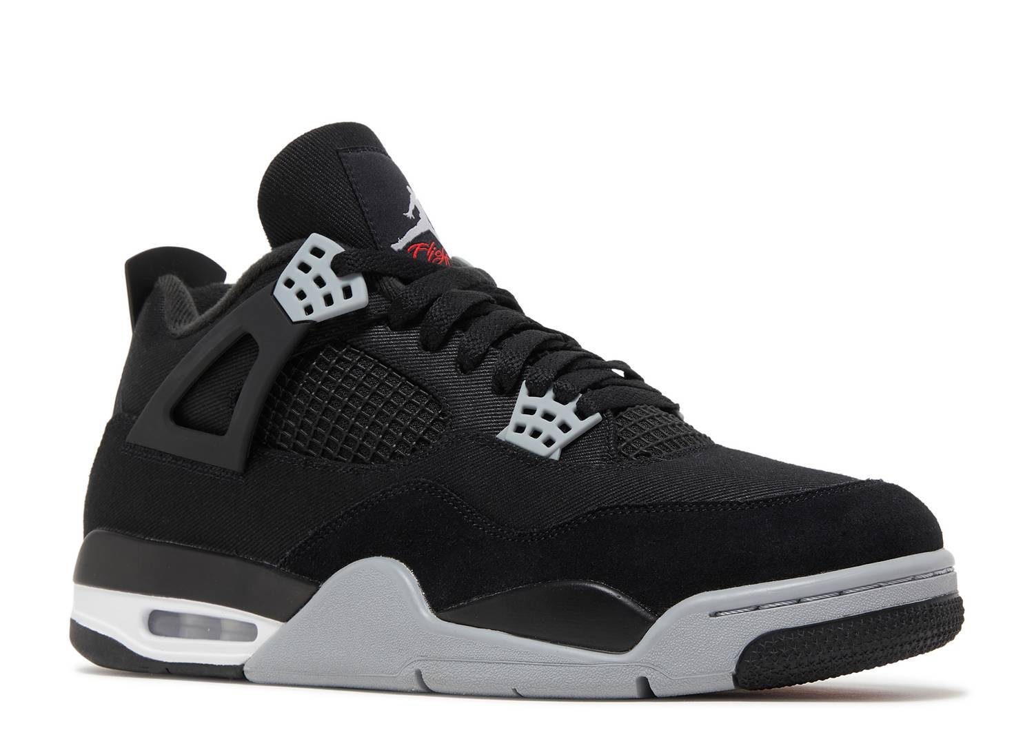 Jordan Retro 4’s Black Canvas Men